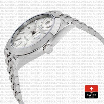 Rolex Datejust 41mm Steel Silver Dial Replica Watch