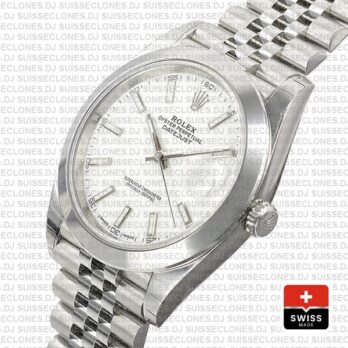 Rolex Datejust 41 904L Steel White Dial Replica Watch