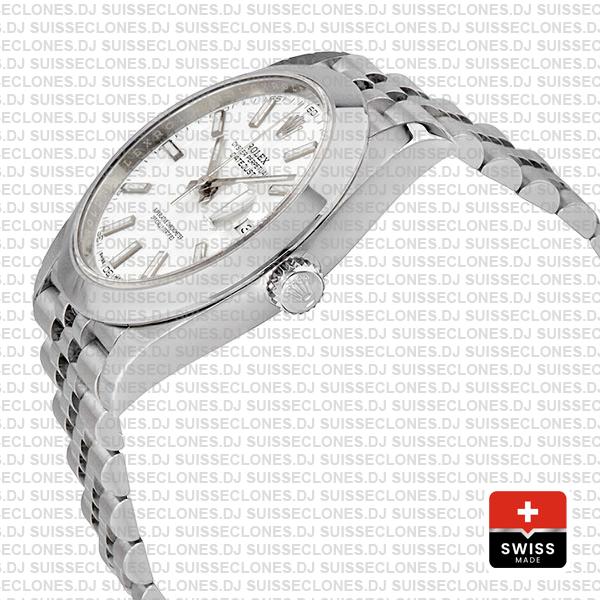 Rolex Datejust 904L Stainless Steel White Dial 41mm with Jubilee Bracelet & Smooth Bezel