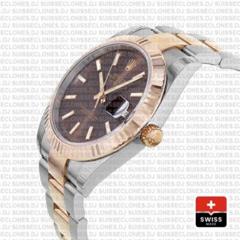 Rolex Datejust 41 Chocolate Dial Rose Gold Rolex Replica Watch