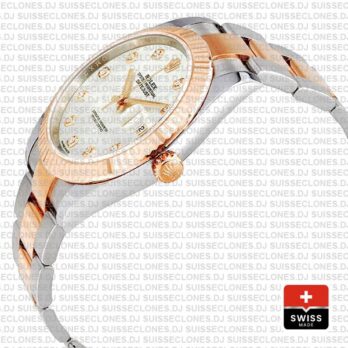 Rolex Datejust 41 Two-Tone White Diamond Dial Swiss Replica Watch