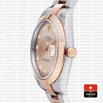Rolex Datejust 41 Pink Diamond Dial Rose Gold Rolex Replica Watch