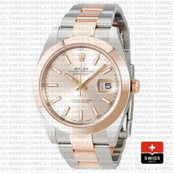 Rolex Datejust 41 Pink Dial Rose Gold Two-Tone