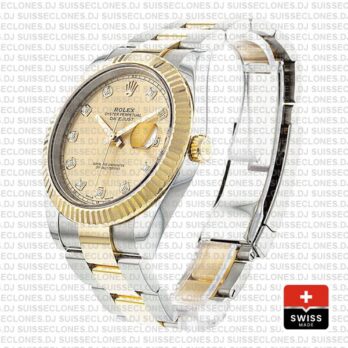 Rolex Datejust 41 Two-Tone Gold Diamonds Dial Replica