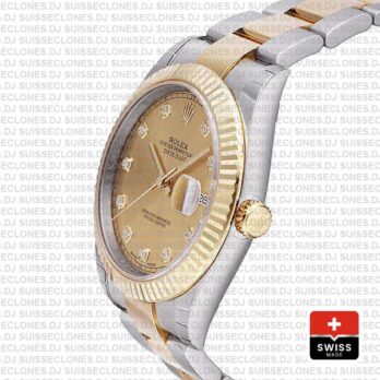 Rolex Datejust 41 Two-Tone Gold Diamonds Dial Rolex Replica