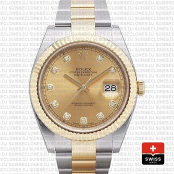 Rolex Datejust 41 Two-Tone Gold Diamonds Dial | Rolex Replica