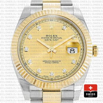Rolex Datejust 41 Two-Tone Gold Diamonds Dial