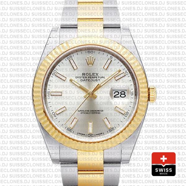 Rolex Datejust 41 Two-Tone Silver Dial | Rolex Replica Watch