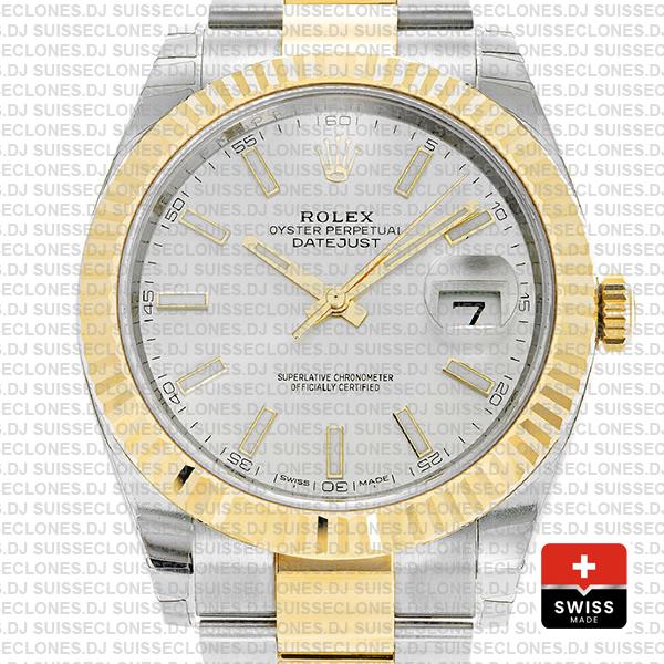 Rolex Datejust 41 Two-Tone Silver Dial Replica Watch