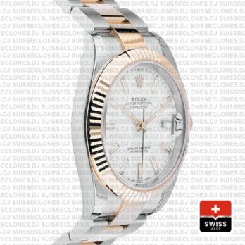 Rolex Datejust White Dial Two Tone 41mm Watch | RolexReplica