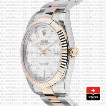 Rolex Datejust White Dial Two Tone 41mm Watch RolexReplica