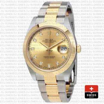 Rolex Datejust 41 Two-Tone 18k Yellow Gold 904L Steel Smooth Bezel