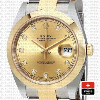 Rolex Datejust 41mm Two-Tone Gold Diamonds Rolex Replica Watch