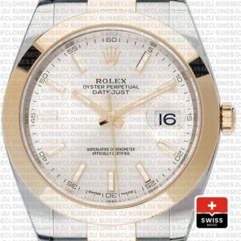 Rolex Datejust 41 Silver Dial Two-Tone Watch Replica Watch