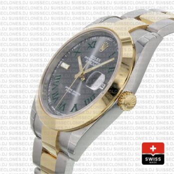 Rolex Datejust 41 Two-Tone 18k Yellow Gold Slate Grey Roman Dial Stainless Steel 41mm