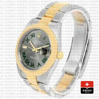 Rolex Datejust Two-Tone 41mm Slate Grey Dial Roman Replica