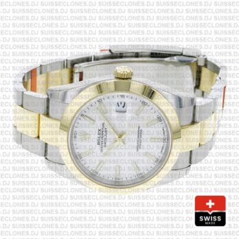 Rolex Oyster Perpetual Datejust Two-Tone 18k Yellow Gold 41mm Replica