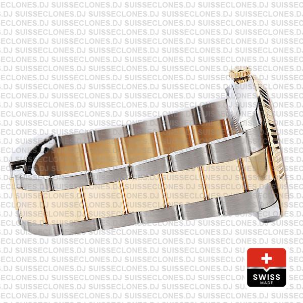 Rolex Datejust 41 Oyster 2 Tone 18k Yellow Gold Swiss Replica Fluted