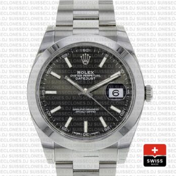 Rolex Datejust 41 Black Dial Swiss Replica Watch Rolex Replica