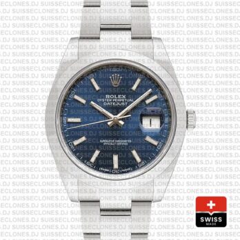 Rolex Datejust 41mm 904L Steel Stainless Blue Dial Stick Markers