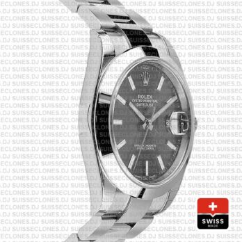 Rolex Datejust 41mm Grey Dial Oyster Replica Watch