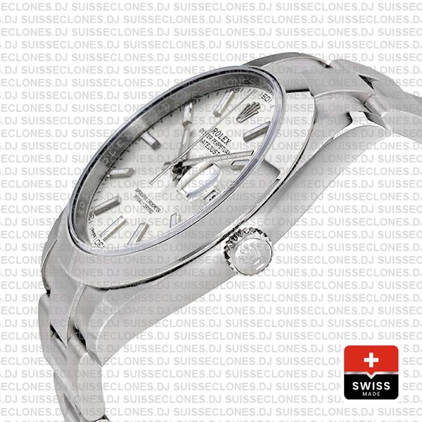 Rolex Datejust Stainless Steel Silver Dial 41mm Smooth & Fixed Bezel Watch