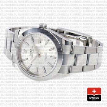 Rolex Datejust Stainless Steel Silver Dial 41mm Rolex Replica Watch