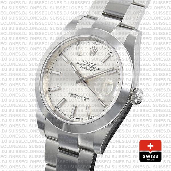 Rolex Datejust 41 Silver Dial Oyster Bracelet