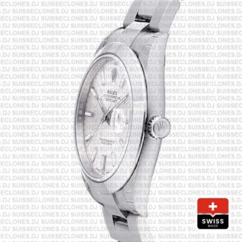 Rolex Datejust 41 Silver Dial Oyster Bracelet Swiss Replica