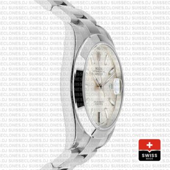 Rolex Datejust 41 Silver Dial Oyster Bracelet Replica Watch