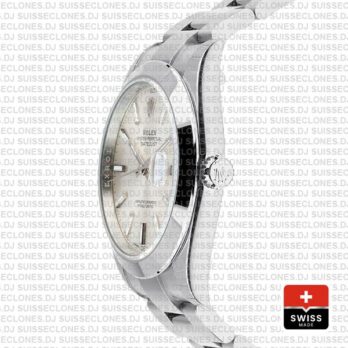 Rolex Datejust 41 Silver Dial Oyster Bracelet Swiss Replica Watch