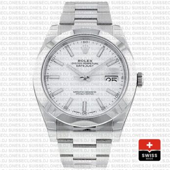 Rolex Datejust 41mm Stainless Steel White Dial with Oyster Bracelet