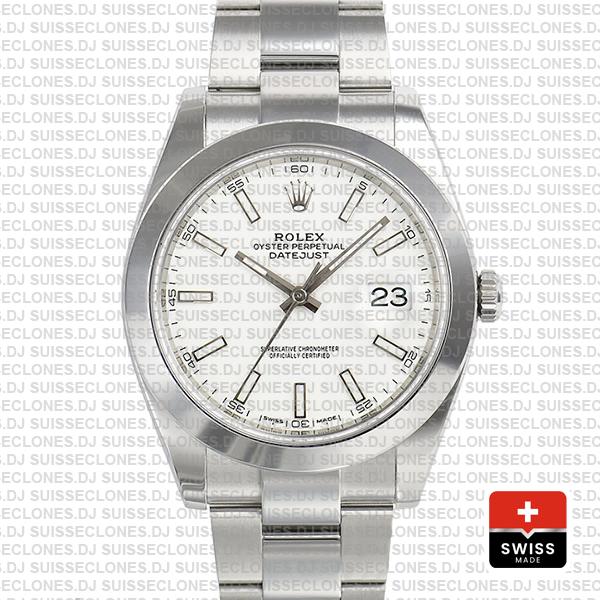 Rolex Datejust 41 904L Steel White Dial Oyster Bracelet