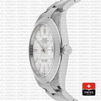 Rolex Datejust 41 904L Steel White Dial Oyster Swiss Replica Watch