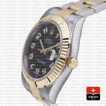 Rolex Datejust ΙΙ Two-Tone Gold Black Arabic Dial Swiss Replica Watch