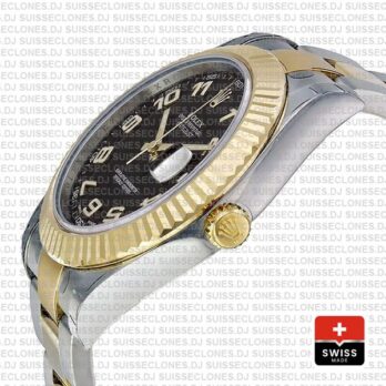 Rolex Datejust Two-Tone 18k Yellow Gold/904L Steel Bracelet with Fluted Bezel