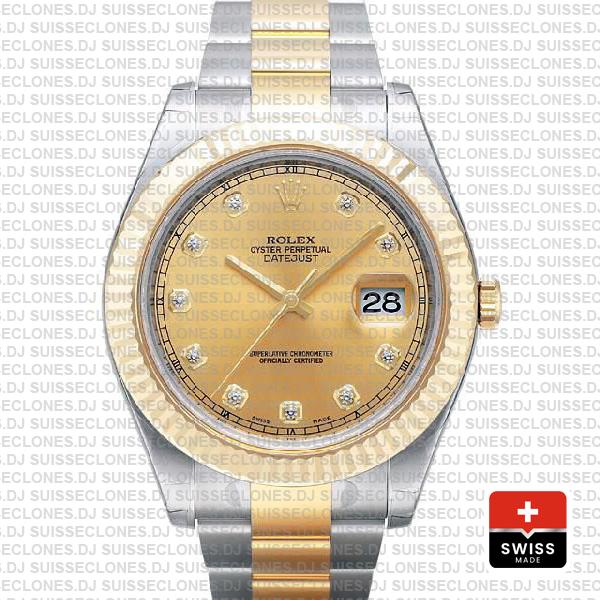 Rolex Datejust II Two-Tone Gold Diamond Dial | Rolex Replica