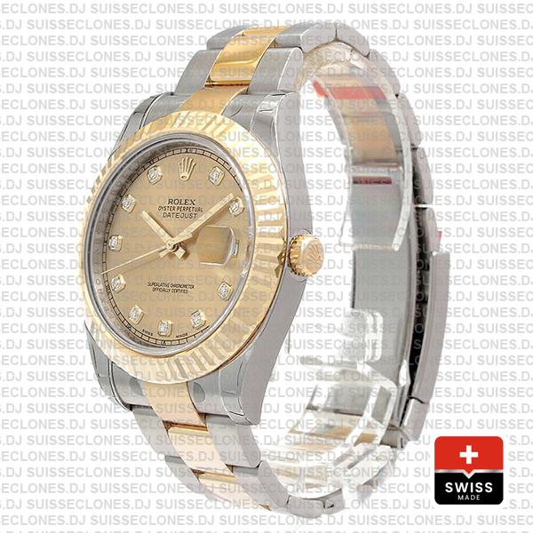 Rolex Datejust II Two-Tone Gold Diamond Dial