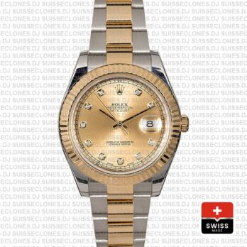 Rolex Datejust II Oyster Two-Tone 18k Yellow Gold, 904L Steel Fluted Bezel