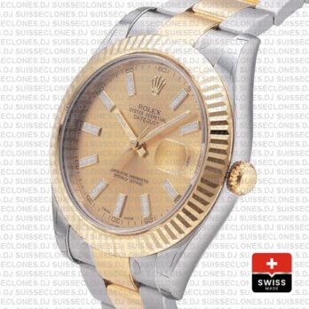 Rolex Datejust ΙΙ Two-Tone Gold Dial 41mm Swiss Replica Watch