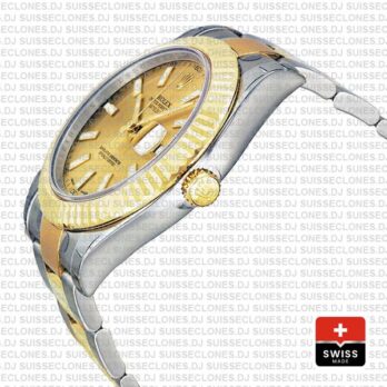 Rolex Datejust ΙΙ Two-Tone 18k Yellow Gold, 904L Steel Fluted Bezel Gold Dial
