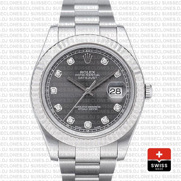 Rolex Datejust ΙΙ Grey Dial Diamonds | Swiss Replica Watch