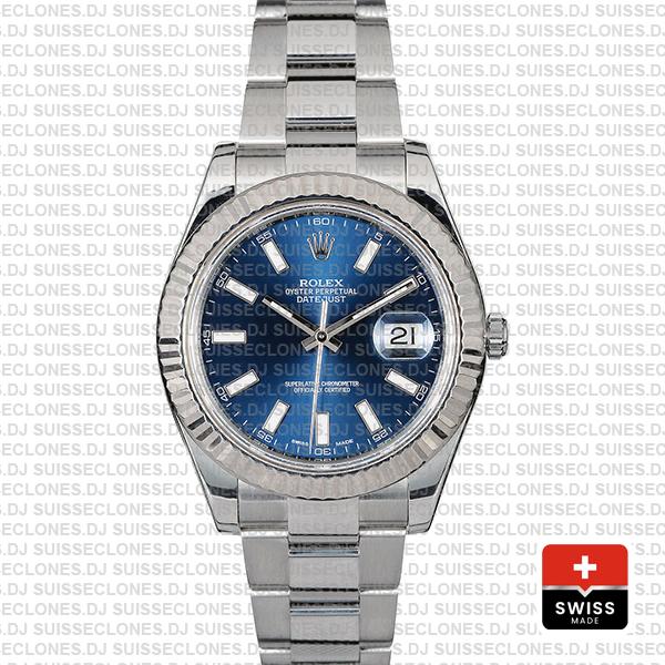Rolex Datejust ΙΙ 41mm Oyster Bracelet Blue Dial Swiss Replica