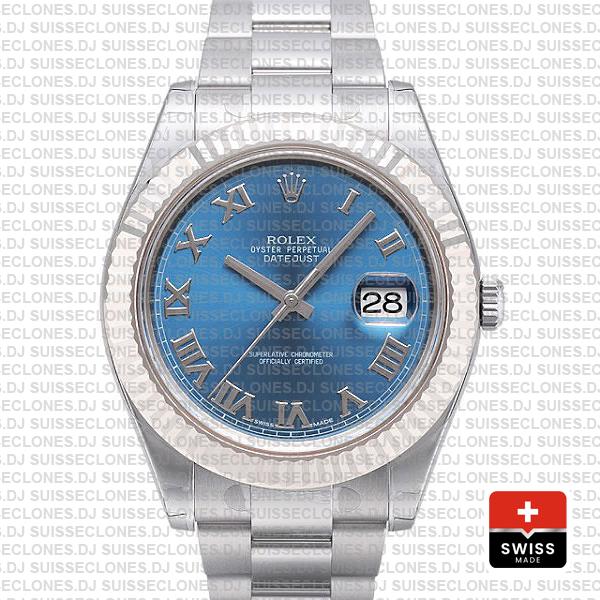 Rolex Datejust ΙΙ 41mm Blue Roman Dial Swiss Replica Watch