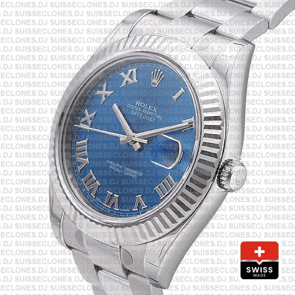 Rolex Datejust ΙΙ 41mm Blue Roman Dial Swiss Replica Watch