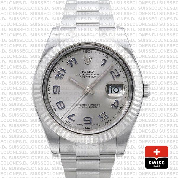 Rolex Datejust ΙΙ 41mm Silver Arabic Dial Swiss Replica Watch