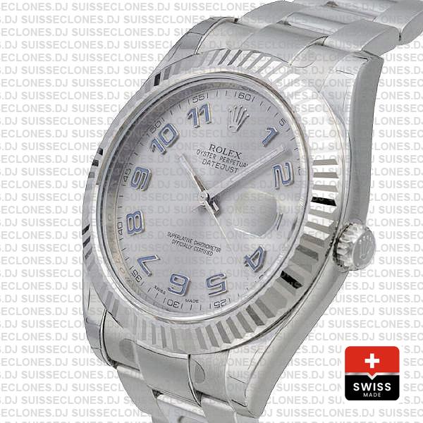 Rolex Datejust ΙΙ 41mm Silver Arabic Dial Swiss Replica