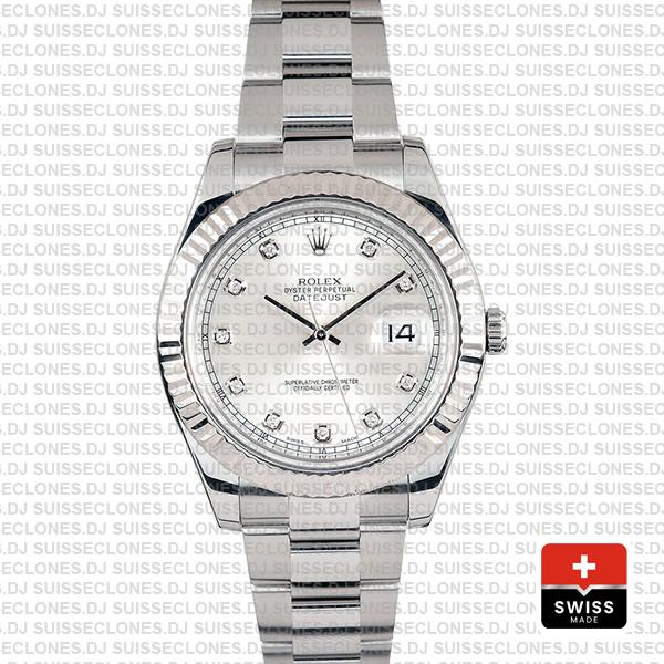 Rolex Datejust ΙΙ 41mm Silver Diamonds Dial Replica