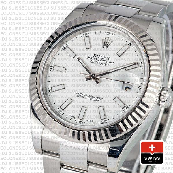 Rolex Datejust ΙΙ 41 White Dial Oyster Bracelet Replica Watch