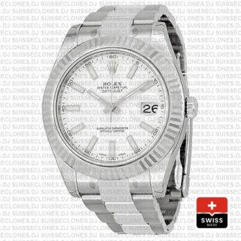 Rolex Datejust ΙΙ 41 White Dial Oyster Bracelet Replica Watch